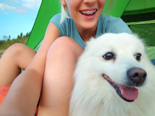 istock Having funny selfie with my dog! 1417892739
