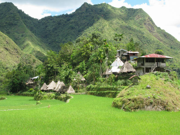 istock Village above rice terraces 1417894561