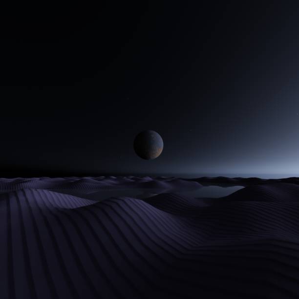 istock 3d ILLUSTRATION of space scene with purple vibe 1417897302