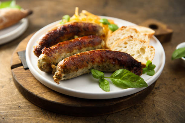 istock Sausages with sauerkraut 1417901964