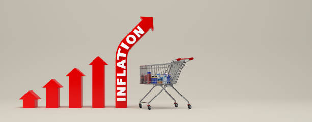 istock shopping cart with increasing inflation - 3D illustration 1417904362