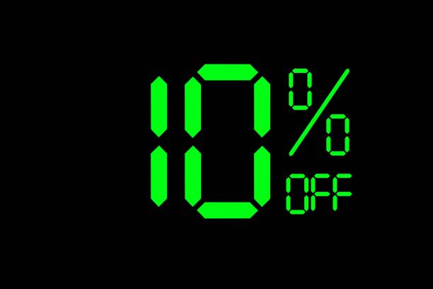 istock Vector illustration of green 10% discount special offer tag. 1417904386