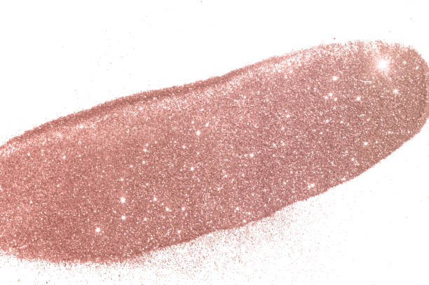 istock Pink glitter sparkles on white background 1417904561