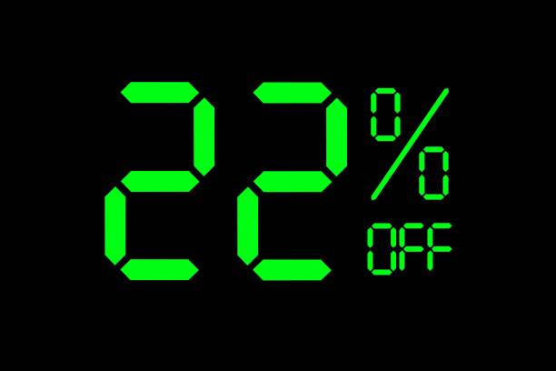 istock Vector illustration of green 22% discount special offer tag. 1417904808