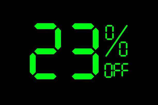 istock Vector illustration of green 23% discount special offer tag. 1417904870