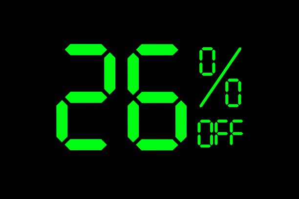 istock Vector illustration of green 26% discount special offer tag. 1417904926