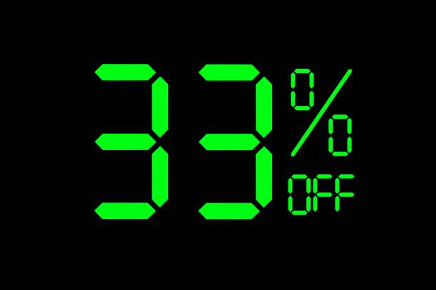 istock Vector illustration of green 33% discount special offer tag. 1417905825