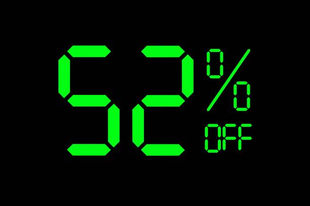 istock Vector illustration of green 52% discount special offer tag. 1417906733
