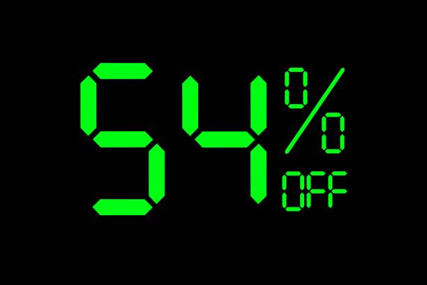 istock Vector illustration of green 54 % discount special offer tag. 1417906842