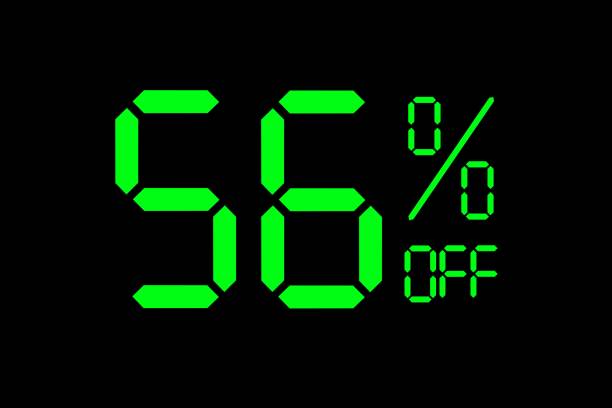 istock Vector illustration of green 56% discount special offer tag. 1417906983