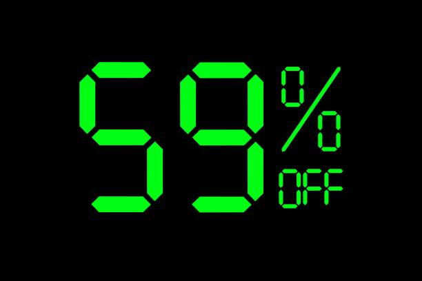 istock Vector illustration of green 59% discount special offer tag. 1417907213