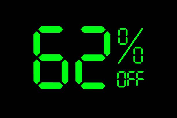 istock Vector illustration of green 62% discount special offer tag. 1417907456