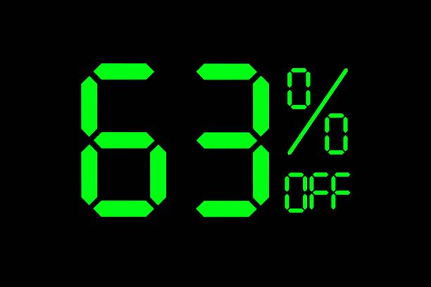 istock Vector illustration of green 63% discount special offer tag. 1417908092