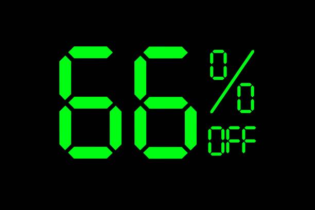 istock Vector illustration of green 66% discount special offer tag. 1417908243