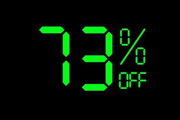 istock Vector illustration of green 73% discount special offer tag. 1417908565