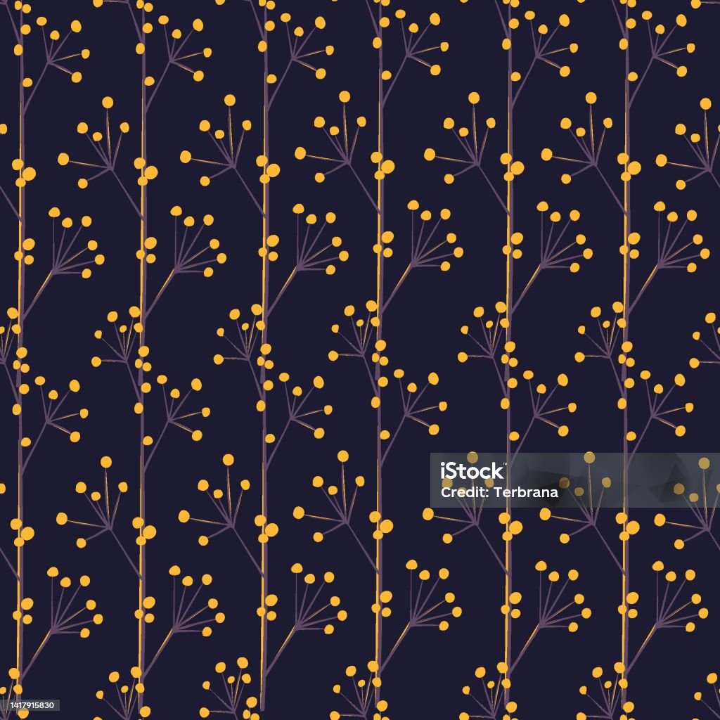 Botanical Drop Pattern Seamless Botanical Pattern With Leaves Stock Illustration - Download ...