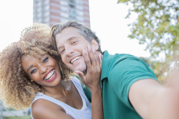 istock Happy couple is enjoying their vacation 1417916847
