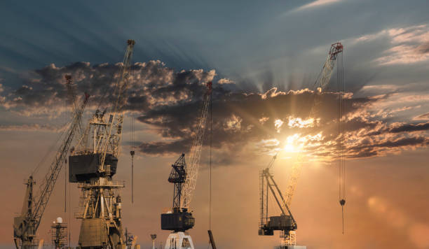 夕暮れ時の景観 - walvis bay ストックフォトと画像