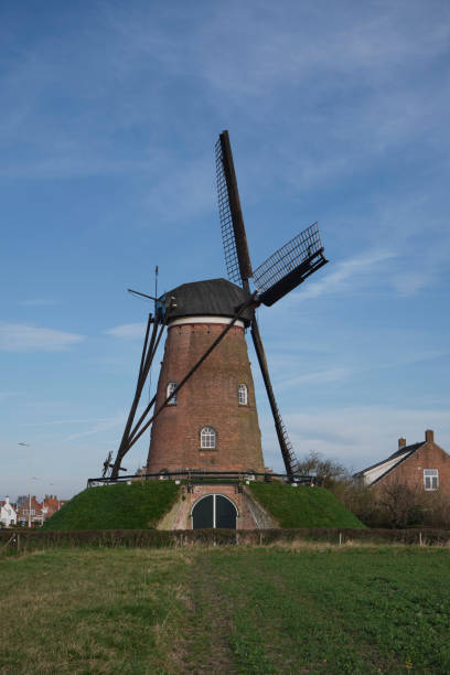 istock Landscape with Windmill. Zeeland, the Netherlands. 1417920480