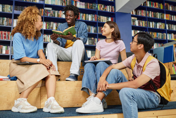 istock Group of Students in College Library 1417921840