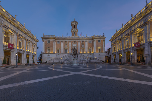 The Campidoglio, a town square by Michelangelo in central Rome, Italy, part of the Unesco Worldheritage