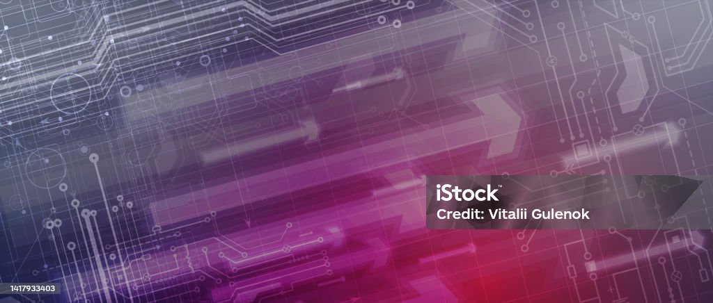 Abstract Tech Background Futuristic Technology Interface Stock ...