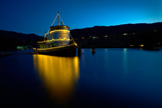The CN No. 6 tugboat, moored just offshore on Lake Okanagan, is one of the vessels in the Inland Marine Heritage Park. July 20, 2019.