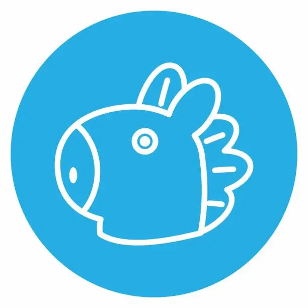 Vector illustration of Icon Mang Character. A cute face cartoon. Suitable for smartphone wallpaper, prints, poster, flyers, greeting card, ect.