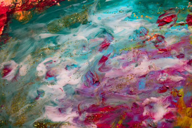 istock Abstract Natural Luxury art, fluid painting background. 1417940388