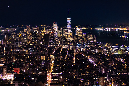 Night view of Manhattan, New York