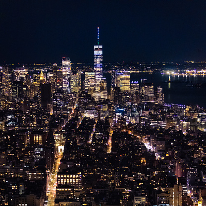 Night view of Manhattan, New York