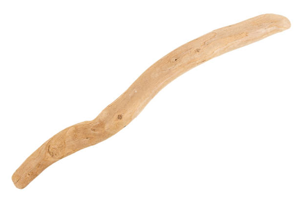 istock Piece of driftwood isolated on white 1417947546