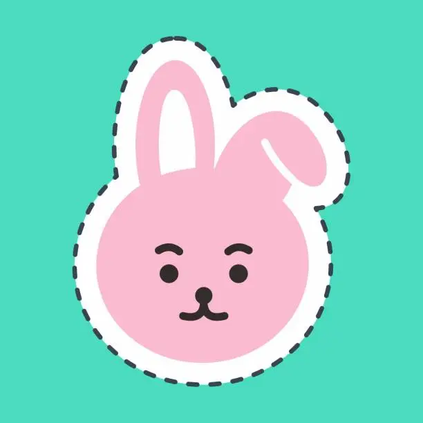 Vector illustration of Icon Cooky Character. A cute face cartoon. Suitable for smartphone wallpaper, prints, poster, flyers, greeting card, ect.