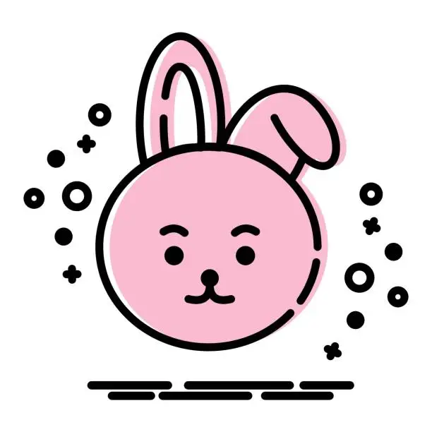 Vector illustration of Icon Cooky Character. A cute face cartoon. Suitable for smartphone wallpaper, prints, poster, flyers, greeting card, ect.