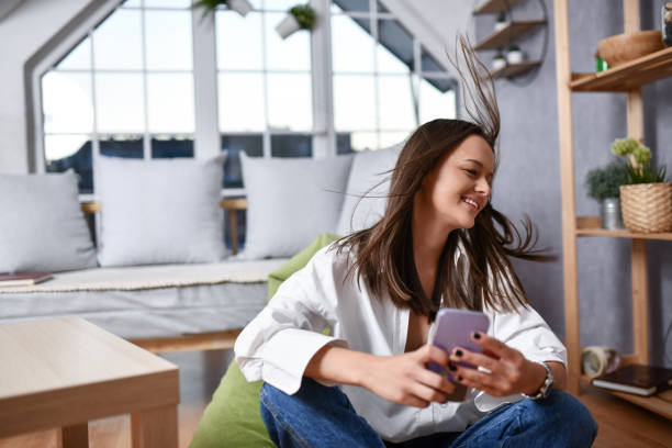 istock Beautiful Female Experiencing Positive Vibes At Home 1417956007