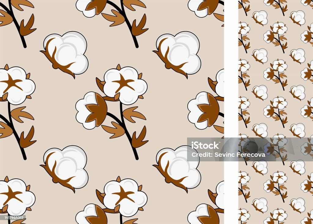 Cotton Design Pattern Cotton Pattern Stock Illustration - Download Image Now - Abstract, Art ...