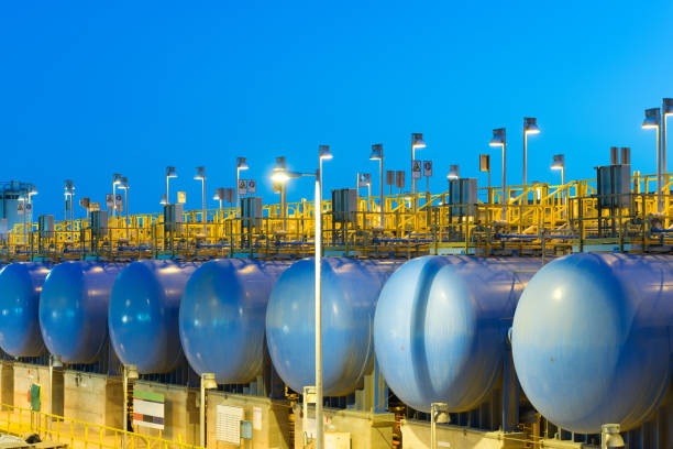 Desalination plant stock photo