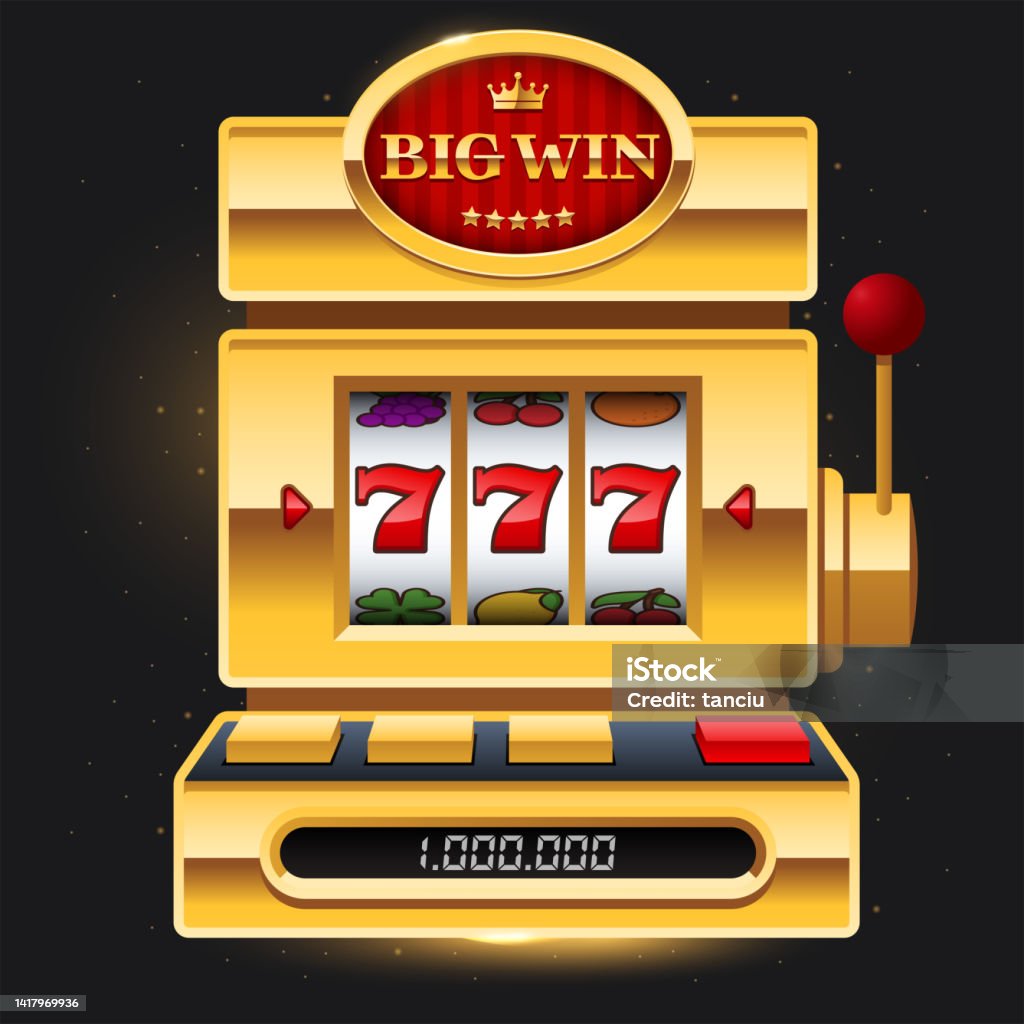 Golden Big Win Slot Machine Stock Illustration - Download Image Now ...