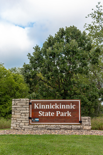 Kinnickinnic State Park entrance and trademark logo.