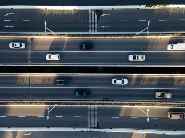 istock High angle vision of busy roads 1417975890