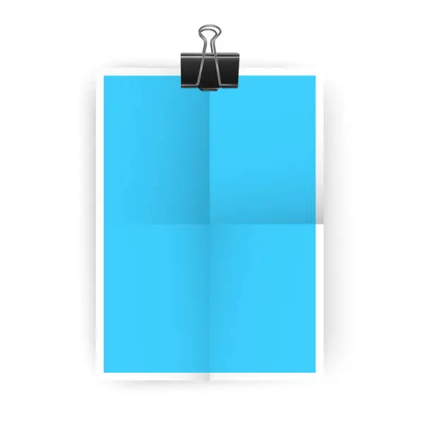 Vector illustration of Vector template of a paper sheet for your design