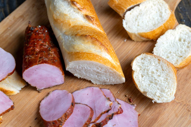 istock sliced boiled pork fillet meat, close up 1417982877