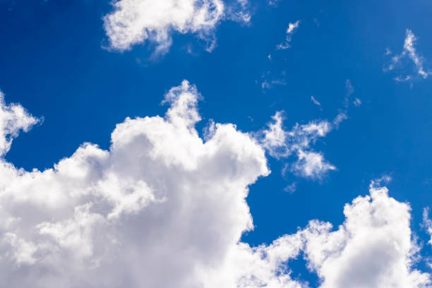 istock Blue sky with light clouds in windy weather 1417982883