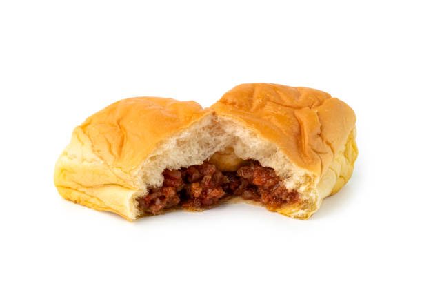 istock Freshly baked red pork filled Soft and fluffy bread 1417986968