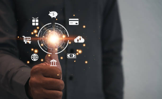 istock Futuristic digital processing of biometric identification fingerprint scanner for access personal financial data. surveillance and security scanning of digital programs cyber futuristic applications 1417990324