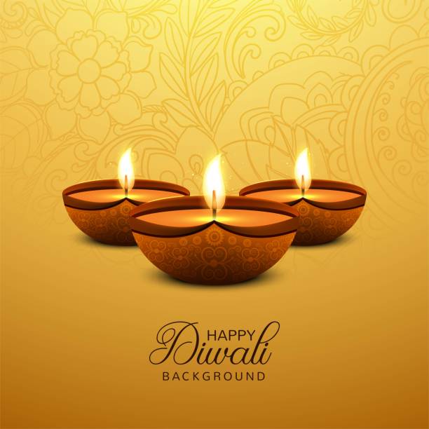 illustrazioni stock, clip art, cartoni animati e icone di tendenza di bellissimo sfondo della carta diwali felice - 7047