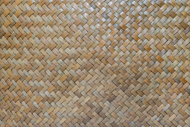 istock Abstract wicker texture of bamboo weaver. 1417994330