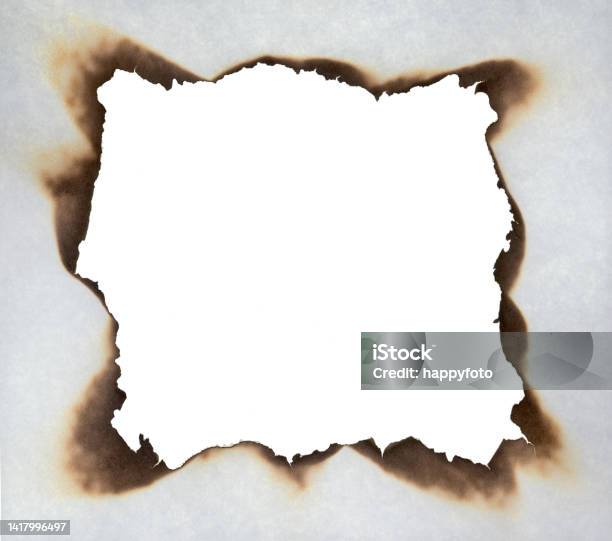 Burnt Frame Stock Photo - Download Image Now - Burning, Burnt, Cut Out