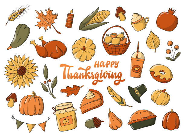 4,800+ Thanksgiving Food Clipart Stock Illustrations, Royalty-Free ...