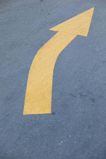 istock Yellow arrow sign on street 1418007148